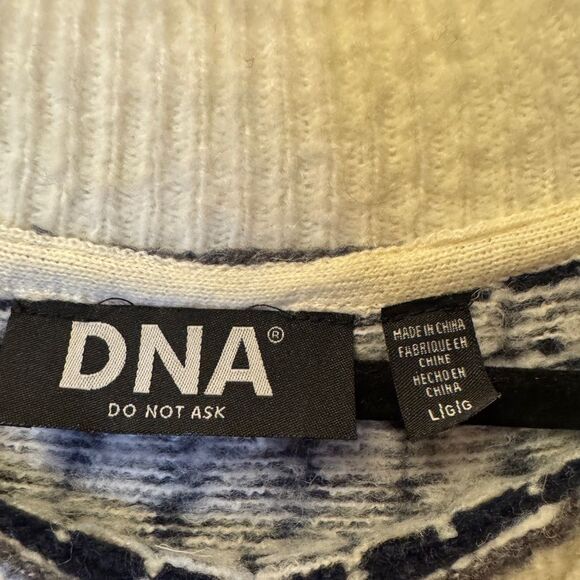 DNA Fair Isle Sweater Gray Shopbop Women’s Size Large - Picture 7 of 8